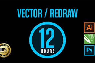 redesign ,vectorize ,psd,jpeg,png to vector