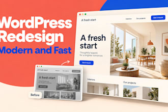 redesign your wordpress website with elementor, modern and mobile ready
