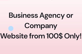 design business, agency or company website design website from scratch