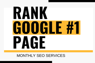 offer complete monthly SEO service for google top ranking