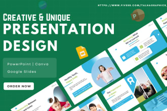 redesign powerpoint presentation, google slides, canva,pitch deck professionally