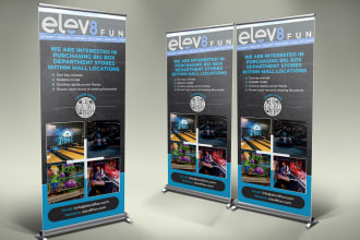 design a roll up banner