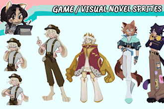 make sprites for your visual novel