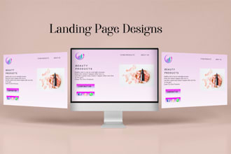 design UI UX landing page or website landing page
