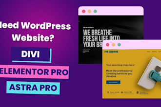 create business website with astra pro theme elementor pro