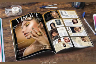 design professional magazine cover and layout