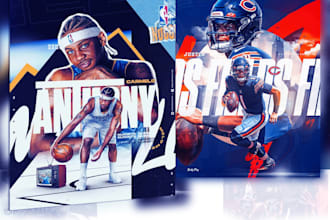 design high quality sports, football, basketball flyer