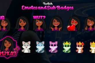 create custom twitch emotes, sub badges