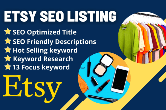 do etsy product listing, etsy product description, etsy SEO title tags for sales