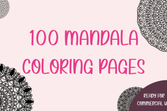 give you 100 mandala coloring pages