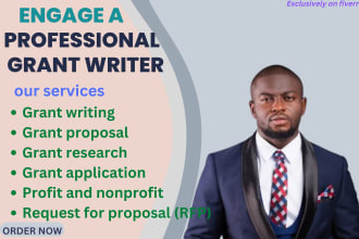 do grant research, grant writing, grant proposal writing as a grant writer