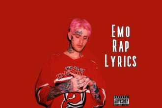 write professional emo rap lyrics for you in 48h