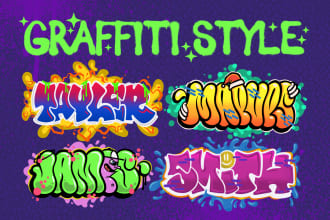 create  custom graffiti font for your name or your business