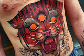 design a simple tattoo in colour or black and white