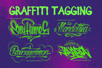 create graffiti tag for your logo or your brand