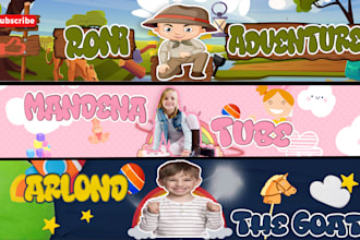 create kids youtube banner for your channel