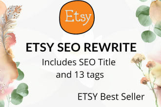 optimize etsy titles and 13 tags to rank listings to the top