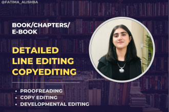 copyedit and line edit chapters, books, and ebooks