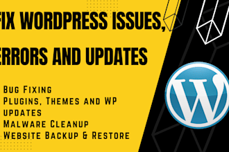 fix wordpress issues, bugs, errors, critical issues, wp help
