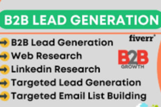 do targeted linkedin lead generation web scrapping and email list building