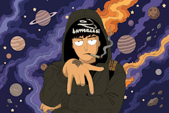 draw custom cartoon illustrations