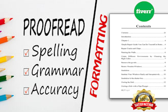 proofread, format, and edit your ebook for amazon kindle