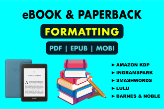 format and fix book errors for ingramspark, kindle and lulu