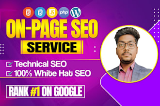 do onpage SEO optimization for HTML, PHP, wordpress website for google ranking