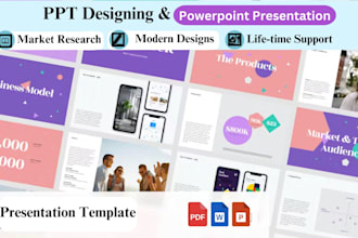 write content and design business powerpoint presentation