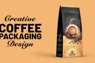 do coffee bag label design, pouch design, and, packaging