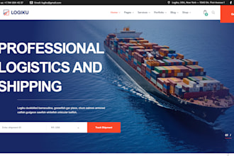 create logistics website with shipment tracking system