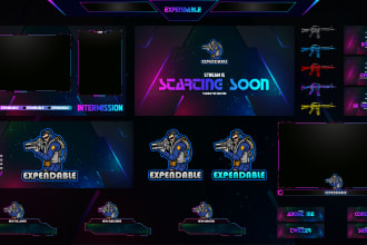 design custom animated stream overlay for twitch