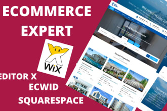 redesign wix, create, develop editorx ,ecwid, squarespace, editor x website
