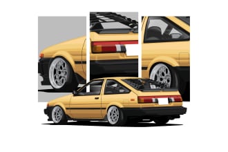 draw car vector illustration or any vehicle for your t shirt design