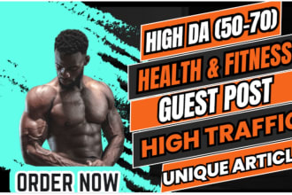 provide guest post do follow backlink from authority health and fitness blogs