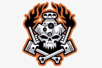 create high quality skull car logo with fastest delivery