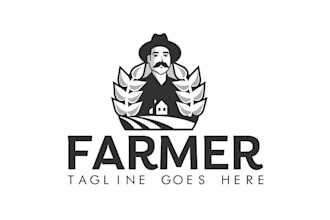 create high quality farmer logo just in 16 hours
