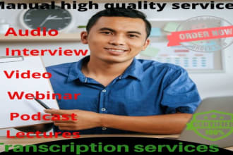transcribe audio and do video transcription in 12 hours