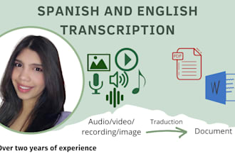 be your spanish and english transcriptor transcripción en español