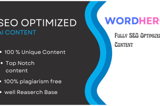 write SEO optimized content using ai word hero tool