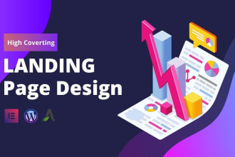 design wordpress landing page or nft landing page with elementor