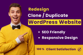 redesign, duplicate or copy clone website any wordpress site
