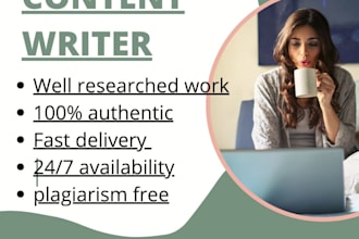 provide comprehensive and creative writing tailored to your needs