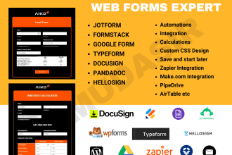 create responsive jotform, typeform, cognito, formstack form