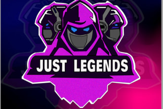 design costum unique esport, gaming,  and mascot logo design