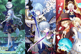 draw beautiful cover art and cg illustration in my style