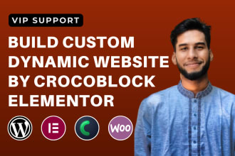 build custom dynamic wordpress website by crocoblock, elementor pro, jet engine