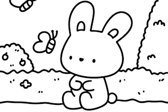 draw cute kawaii and adorable coloring page for children