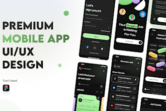 design mobile app screens UI UX in figma