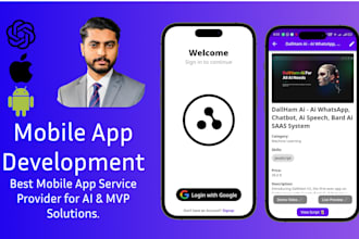 develop a ai powered app for ios and android, ai saas app